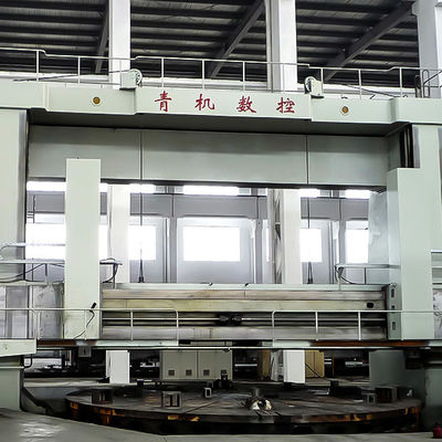 CK52100 Heavy Duty Vertical Cnc Lathe Machine 10m Turning Diameter Dual Turret Siemens 828D 250Ton Capacity